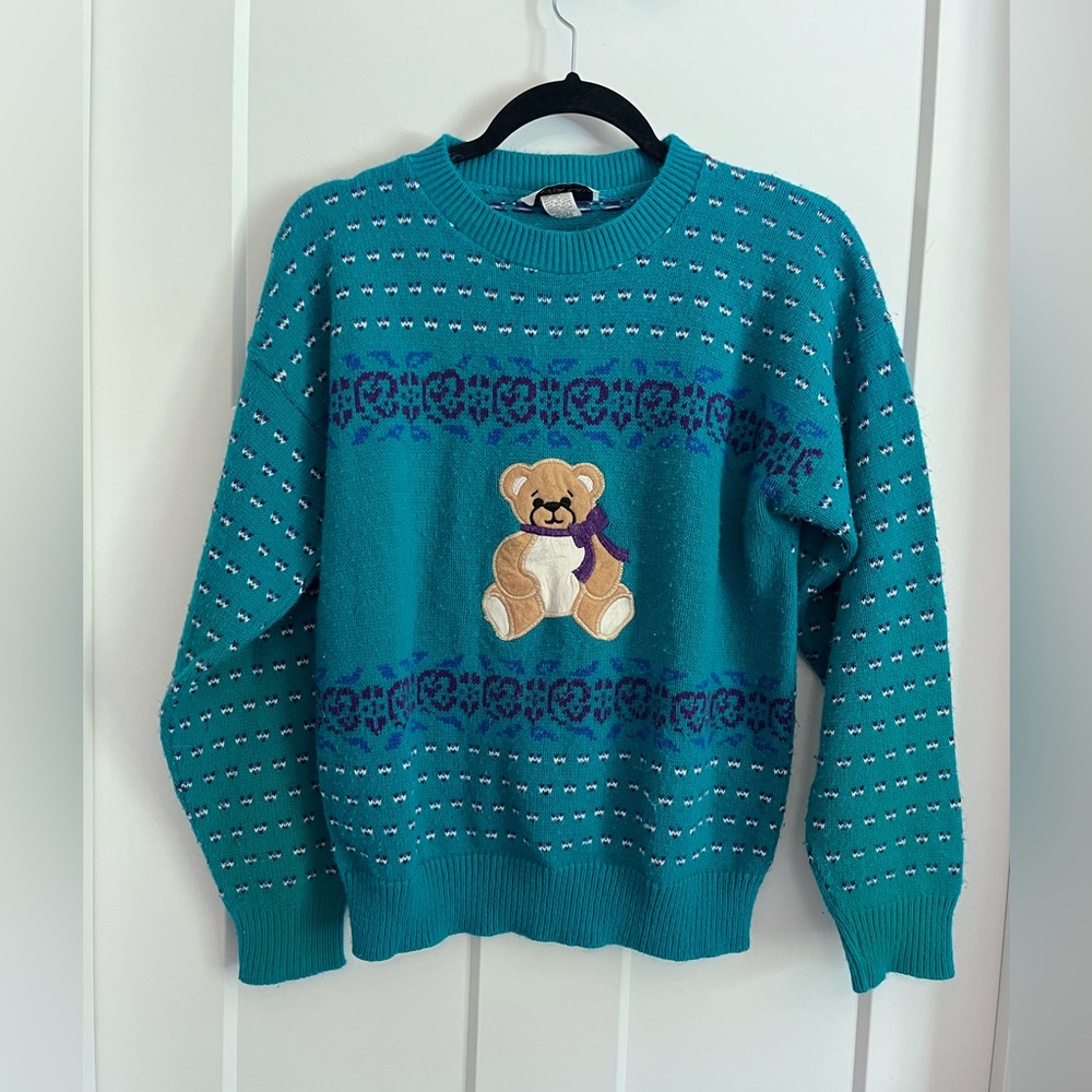 Vintage teddy bear sweater